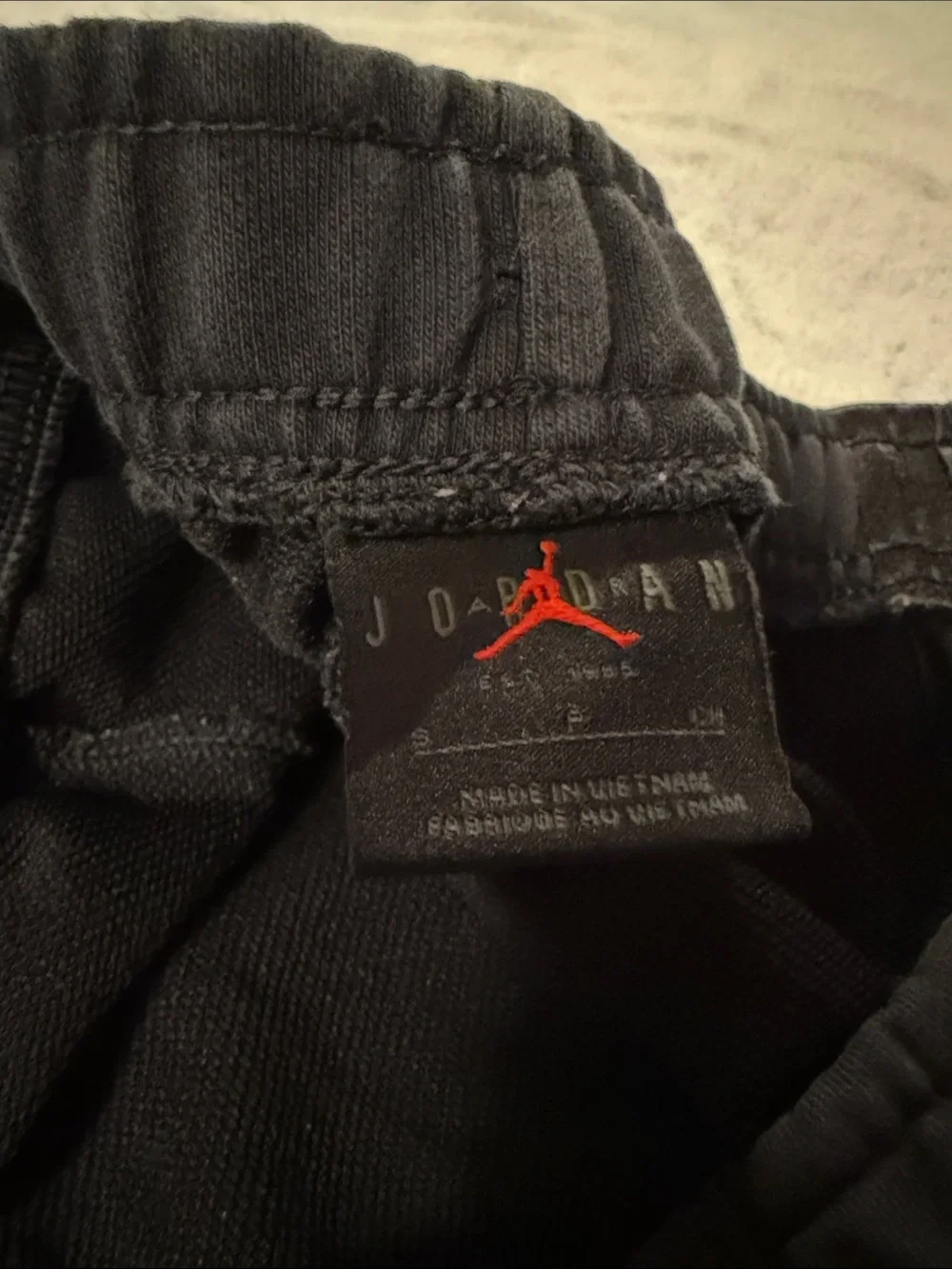 Jordan Black Athletic Drawstring Shorts with Zip Cargo